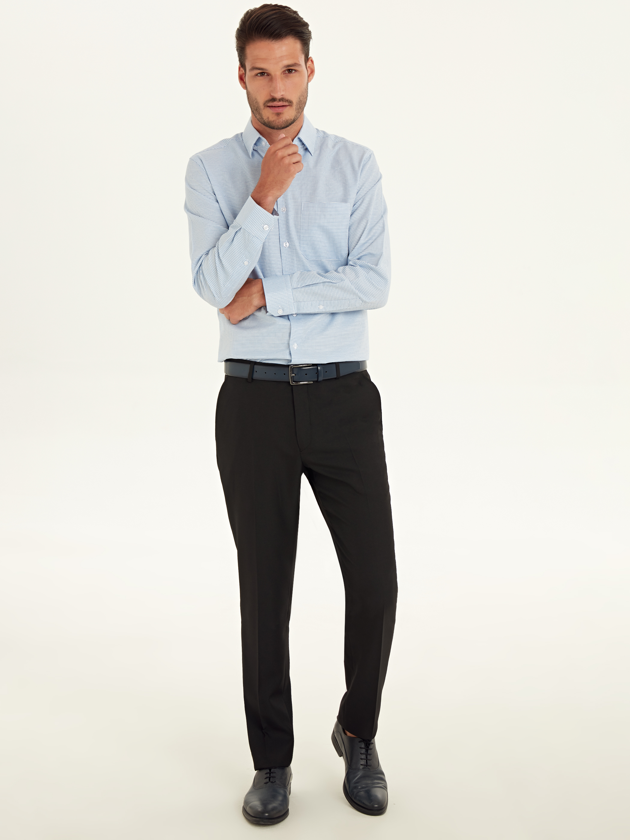 LCW Slim Fit Armürlü Takım Elbise Pantolonu. 1